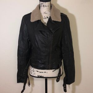 Levi’s faux leather black motto jacket